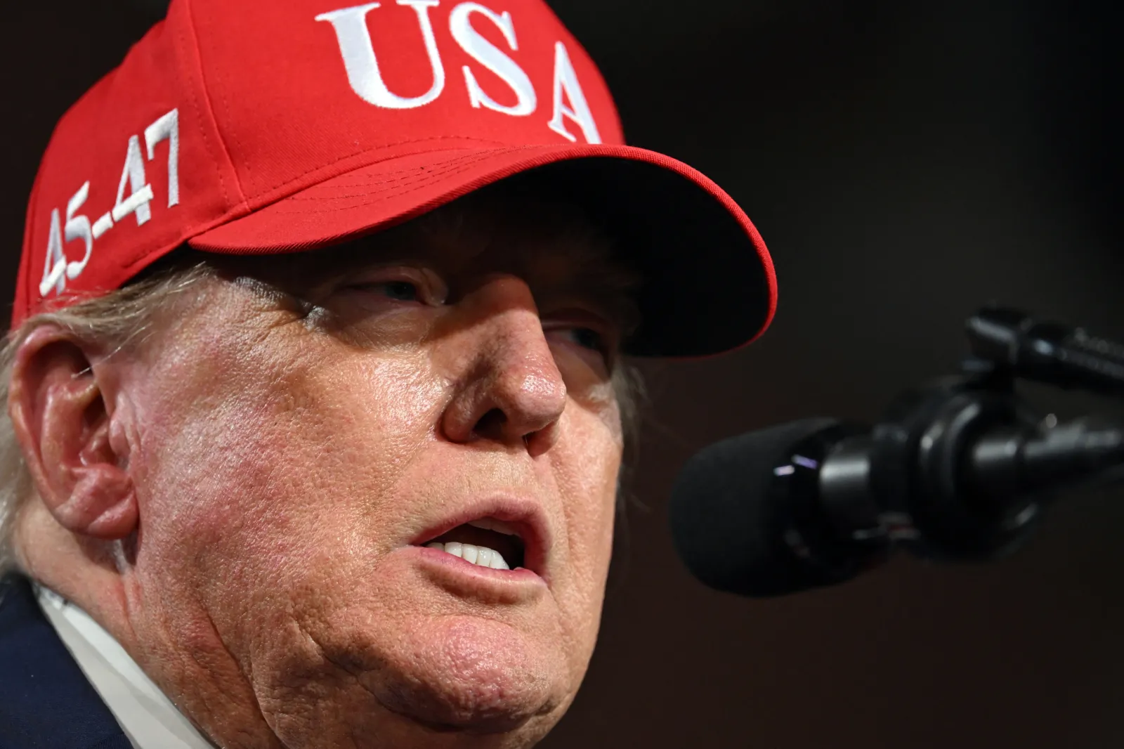 Trump speaks during an election rally at Majestic Valley Arena on October 14, 2026 in Kalispell, Montana.