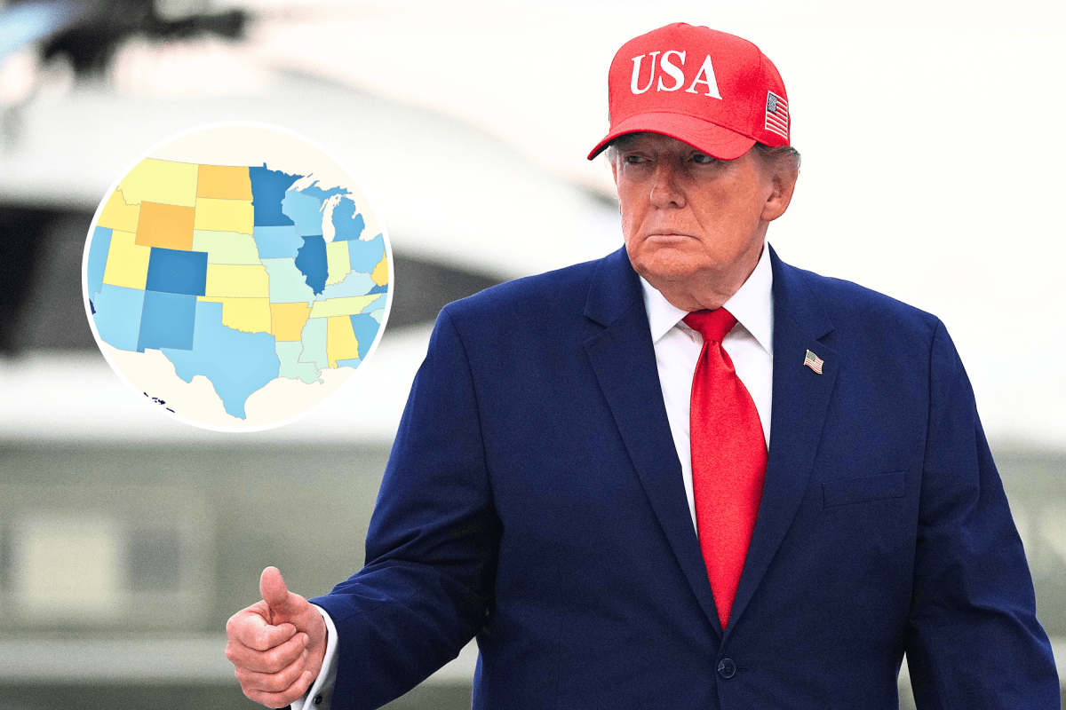 Map Shows Donald Trump’s Approval Rating in Each State After 21 Months