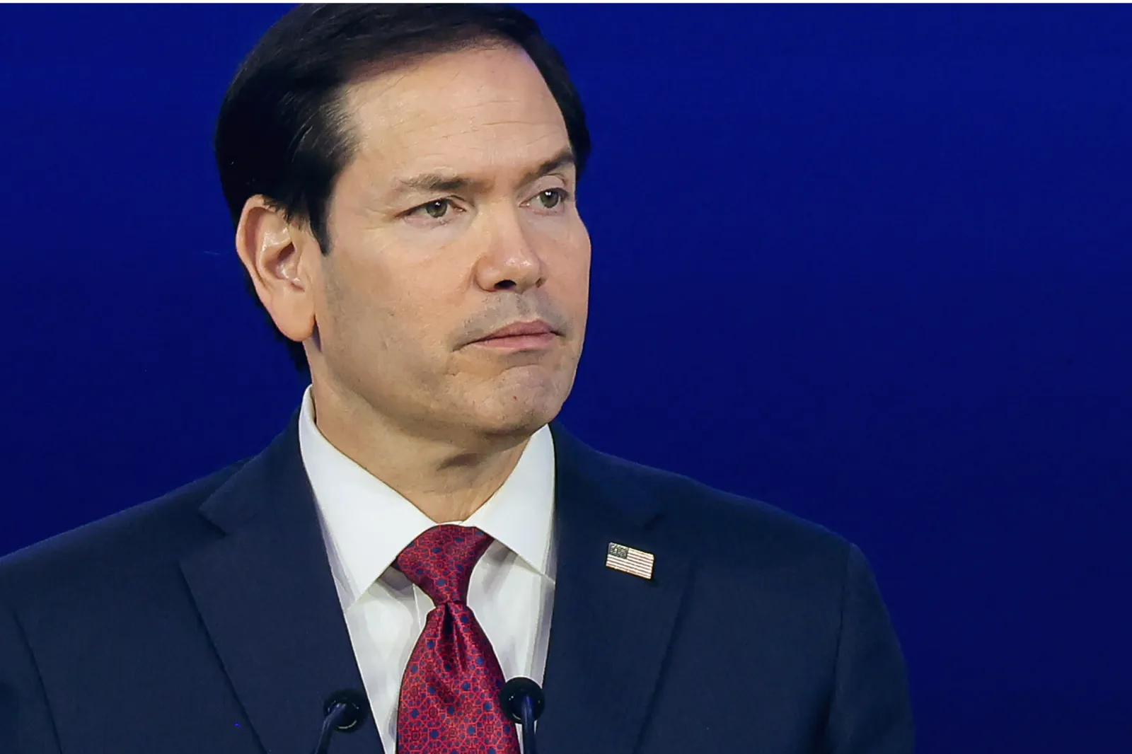 Rubio at the Congress Center in Samarkand on October 19, 2026.