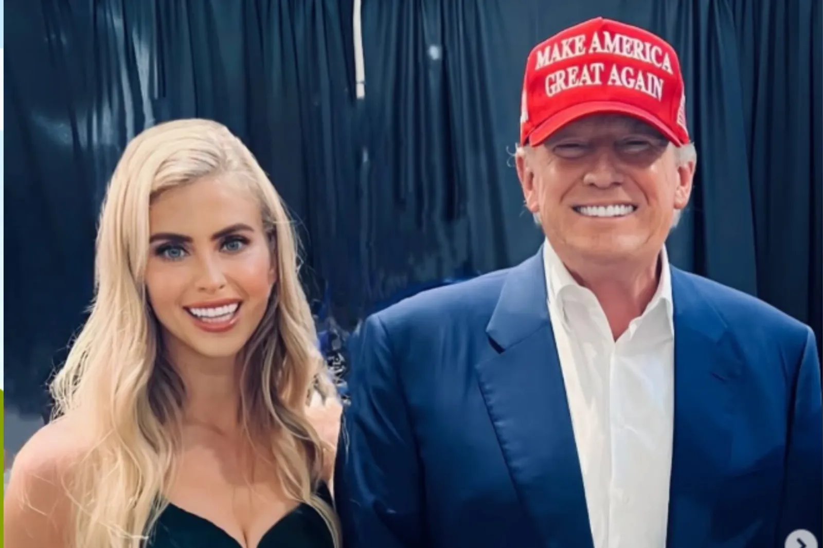 Katie Zacharia, pictured with Donald Trump, has been appointed as the new White House Press Secretary.