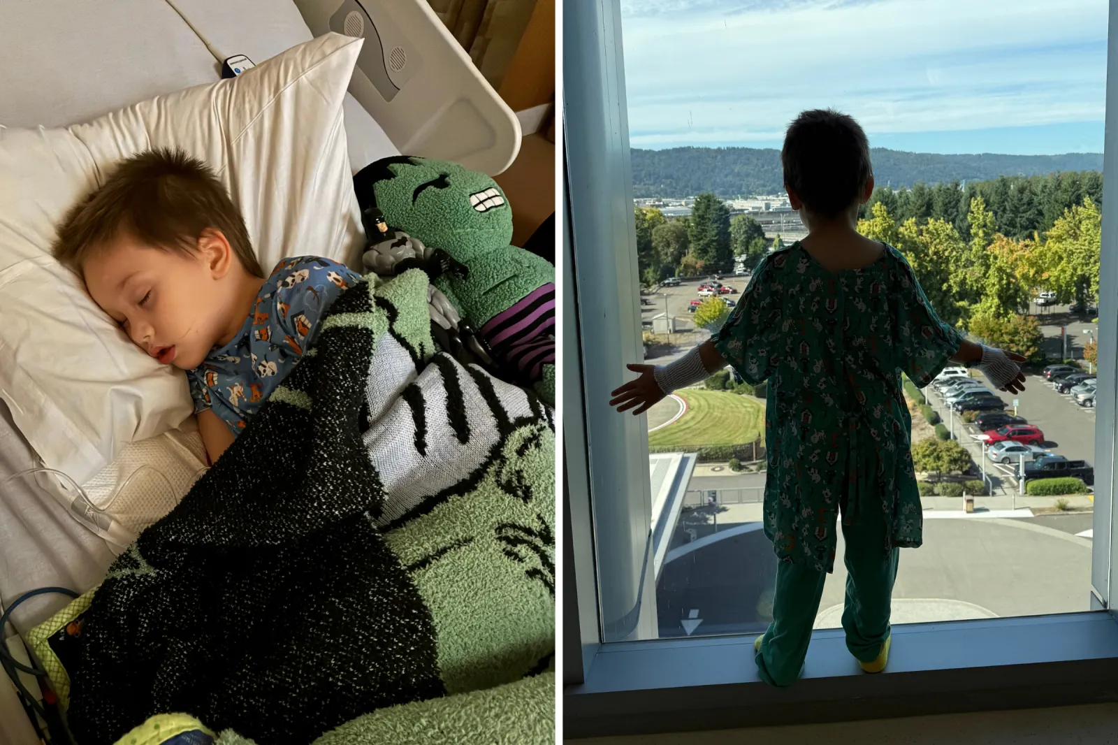 Townes pictured in hospital.