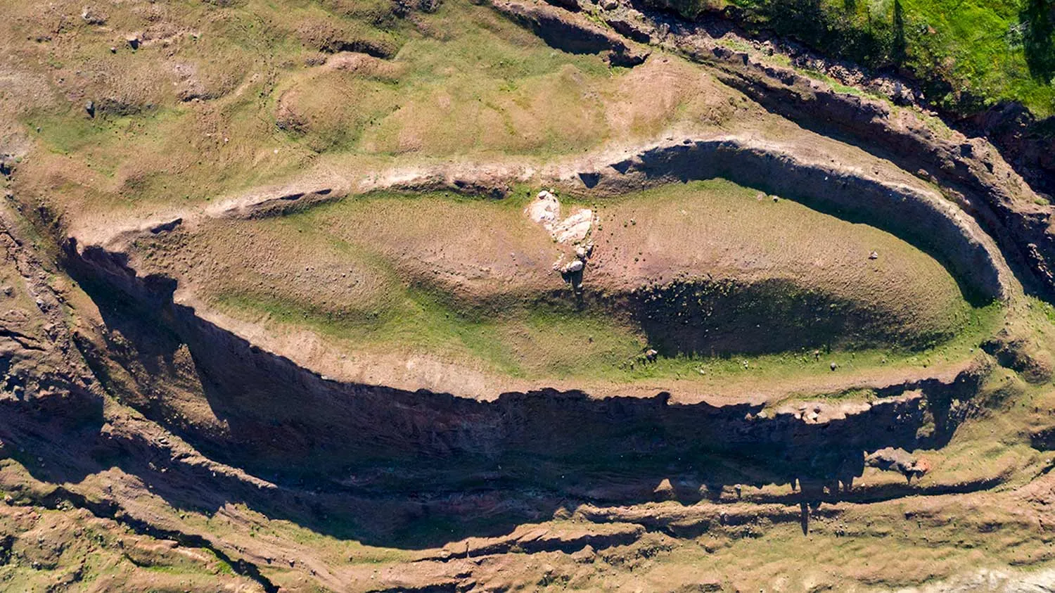 Undated drone aerial view of the formation.