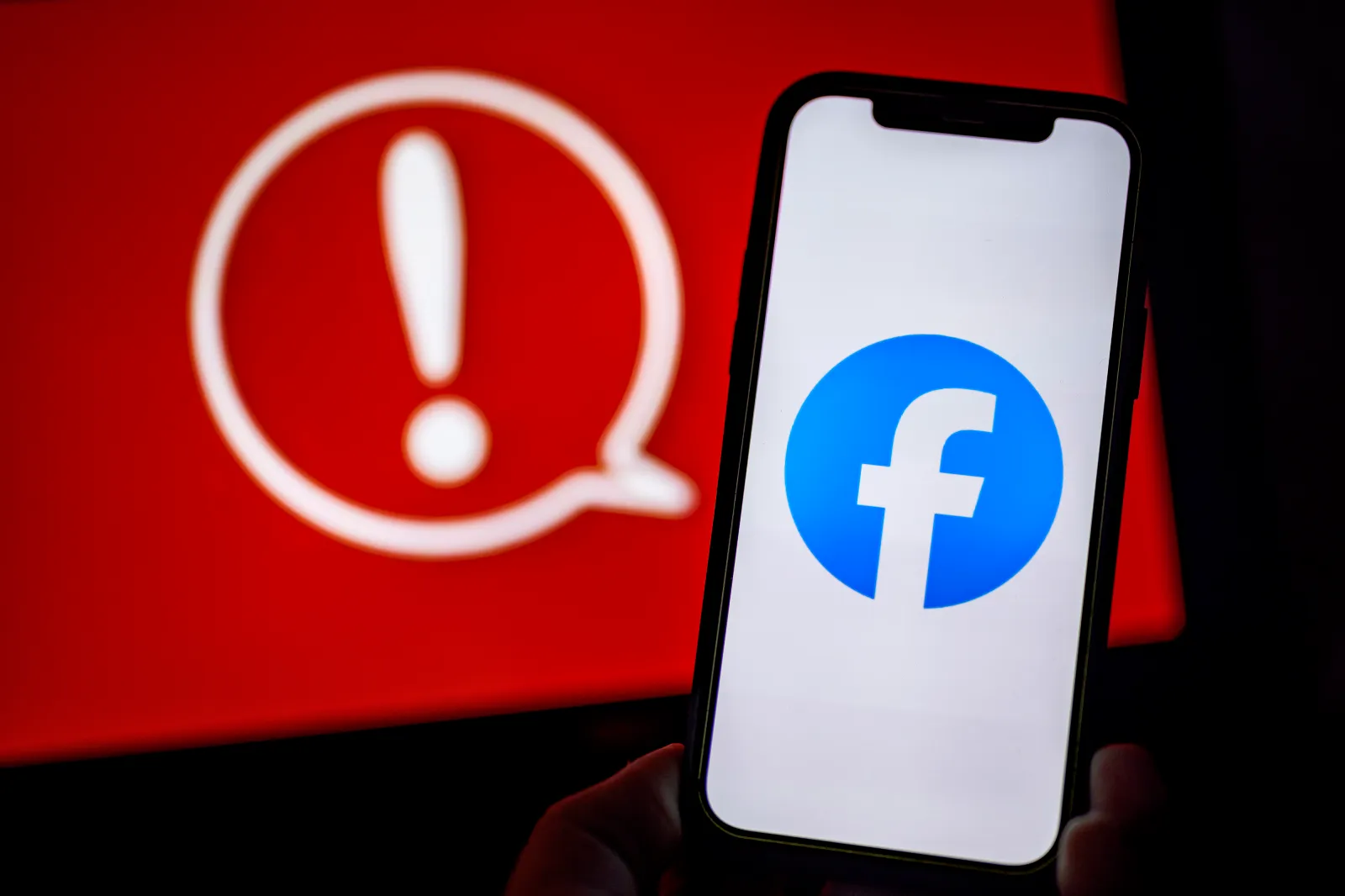 In this photo illustration, the Facebook logo is seen on a phone on January 8, 2025, in Santa Rosa, Philippines.