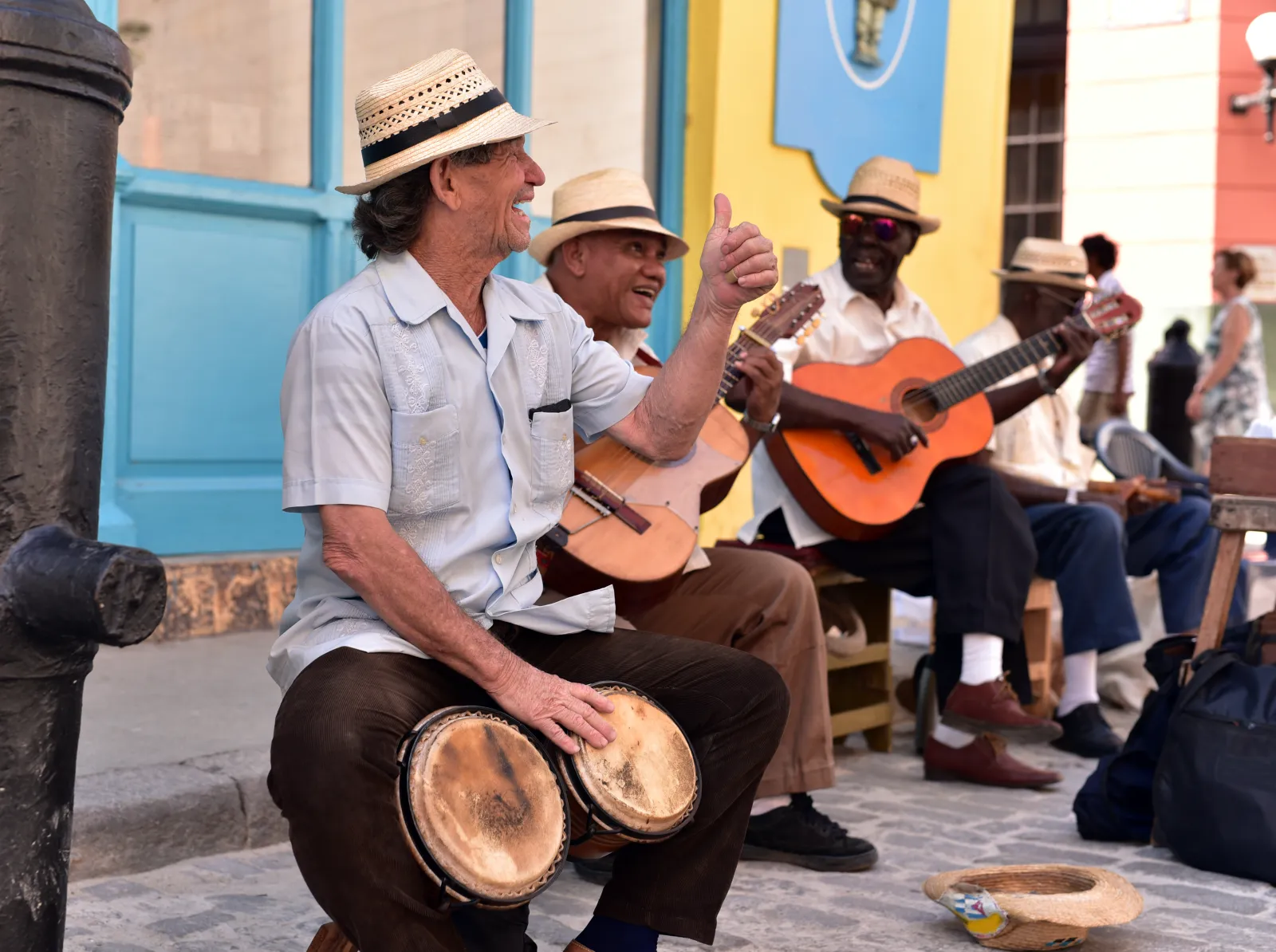 Undated stock image of street musicians in Old Havana, Cuba.