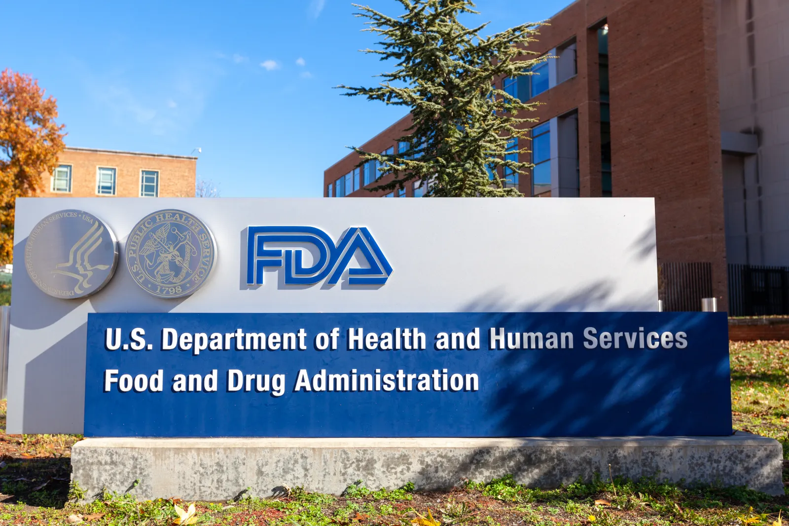 Silver Spring, MD, USA 11/10/2020: Exterior view of the headquarters of US Food and Drug Administration (FDA).
