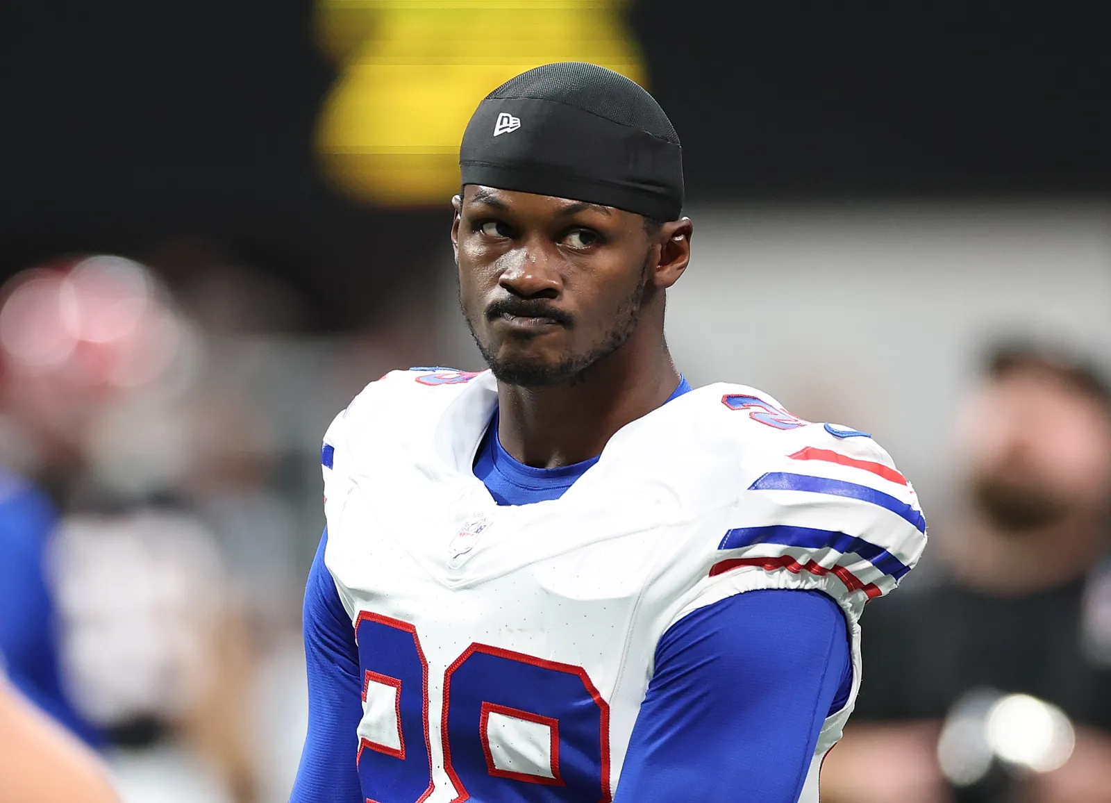 Sam Franklin Jr. #28 of the Buffalo Bills