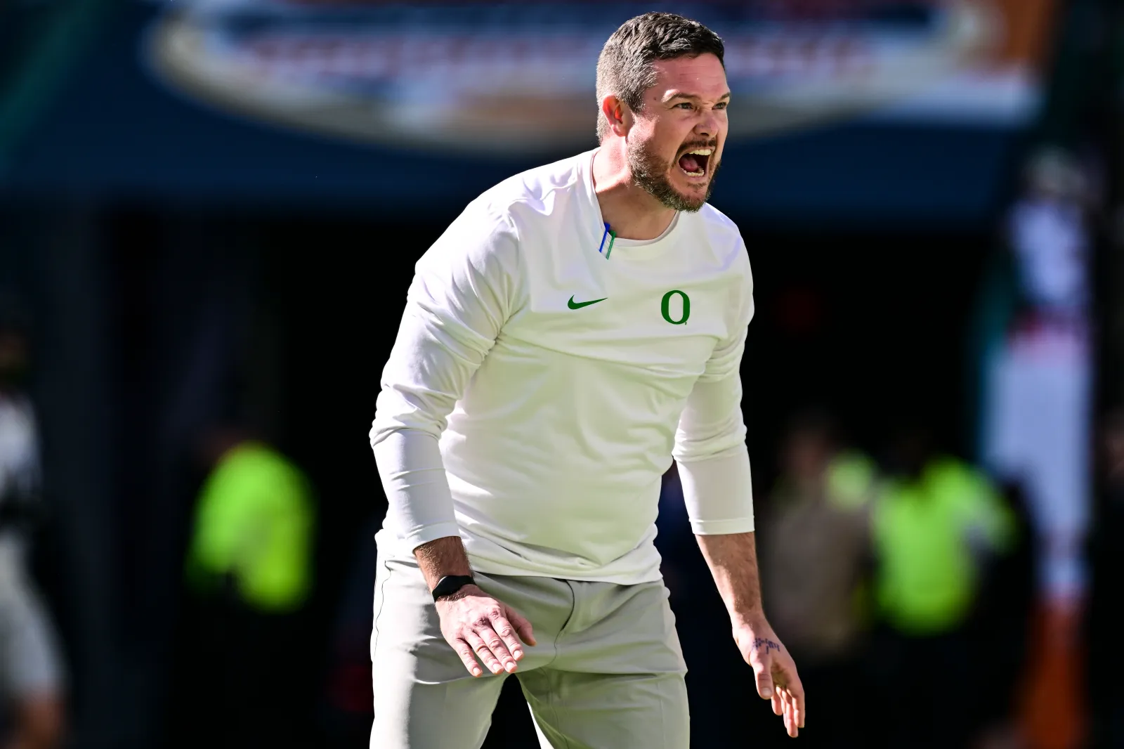 Head coach Dan Lanning of the Oregon Ducks.