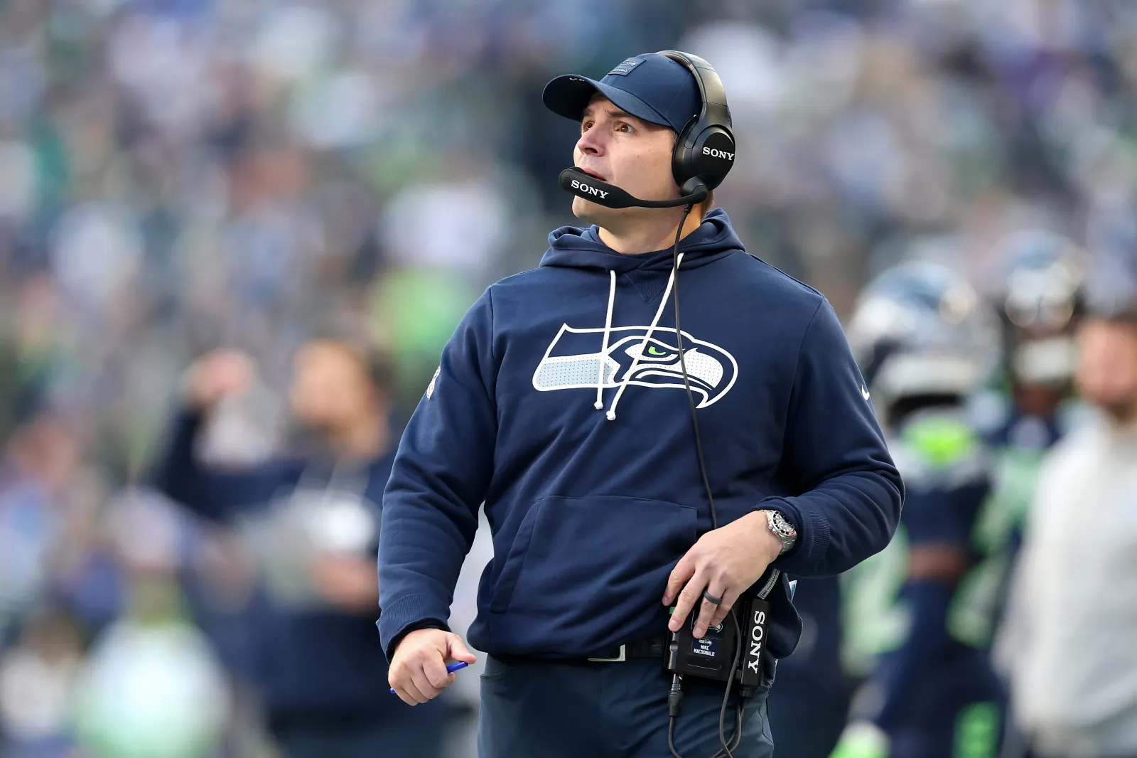 Seattle Seahawks head coach Mike Macdonald