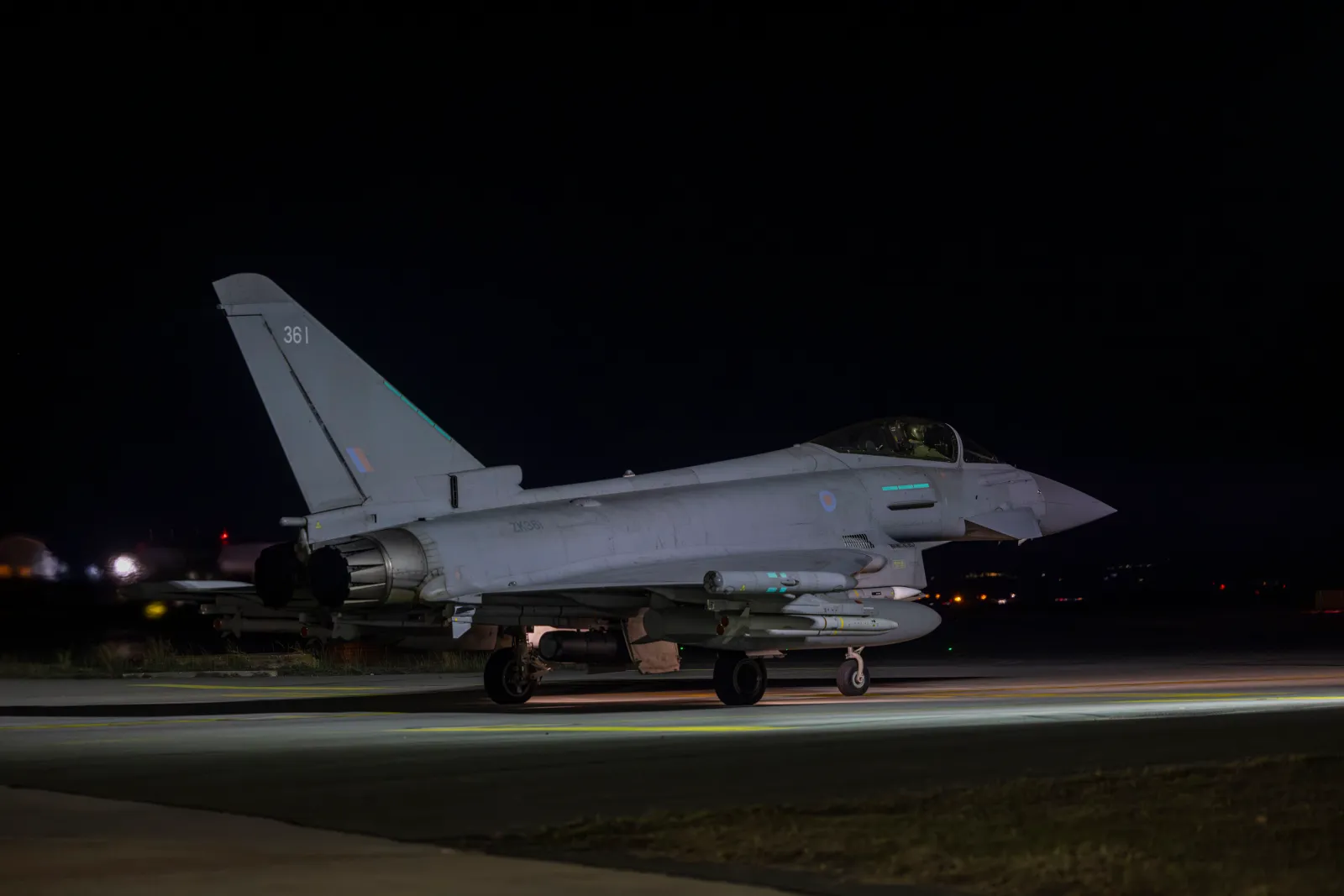 A RAF Typhoon aircraft at RAF Akrotiri base in Cyprus on March 3.