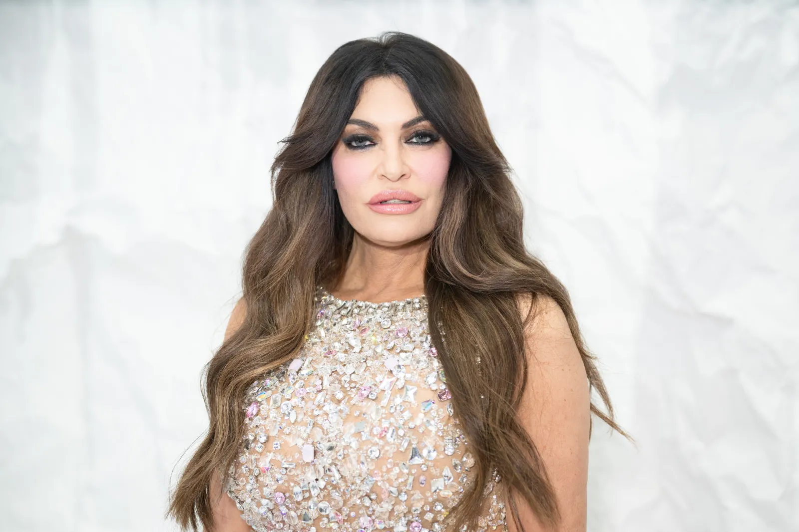 Then-U.S. Ambassador to Greece Kimberly Guilfoyle at Paris Fashion Week on July 9, 2026.