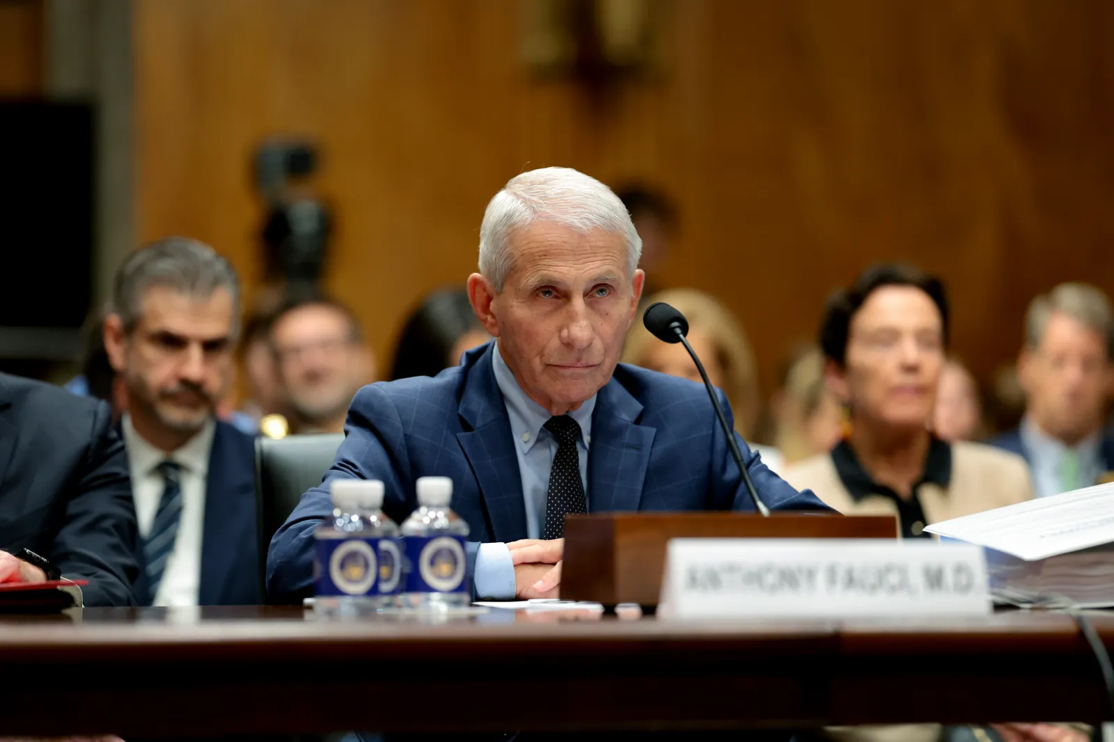 Anthony Fauci, former director of National Institute of Allergy and Infectious Diseases, at a Senate Homeland Security and Governmental Affairs Committee hearing on July 29, 2026 in Washington, D.C.