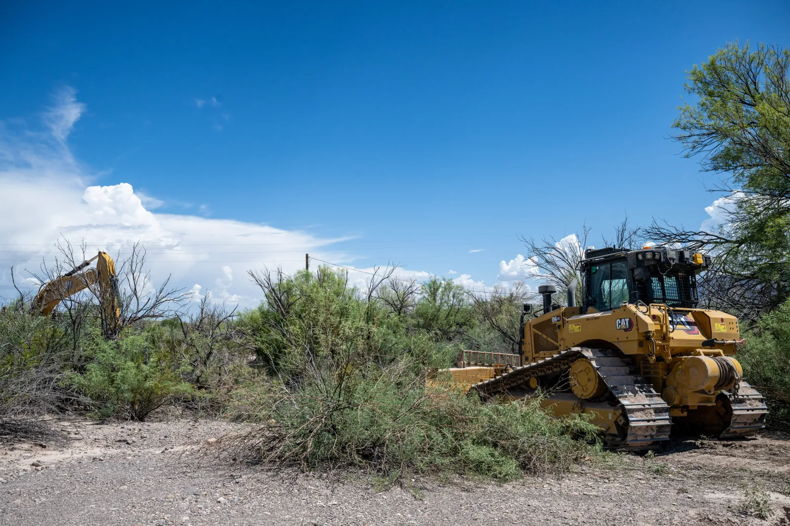 File photo: heavy machinery is seen inside Big Bend National Park in southern Texas, August 15, 2026.