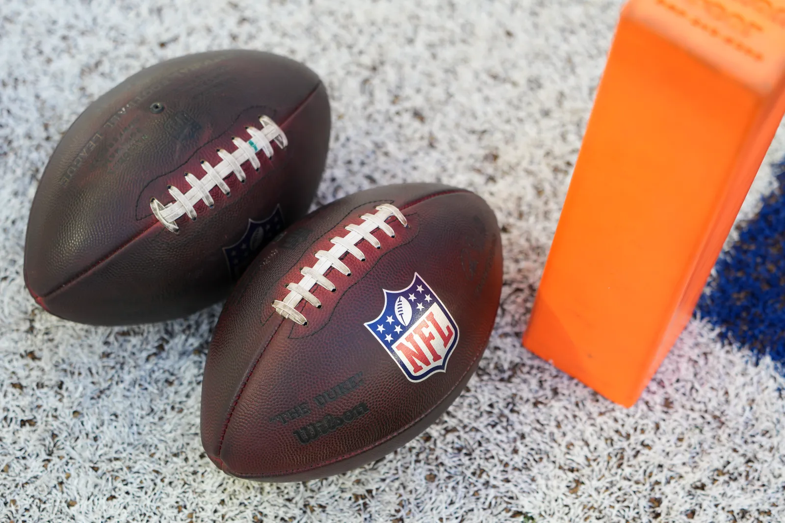 Current image: Game footballs at Lucas Oil Stadium