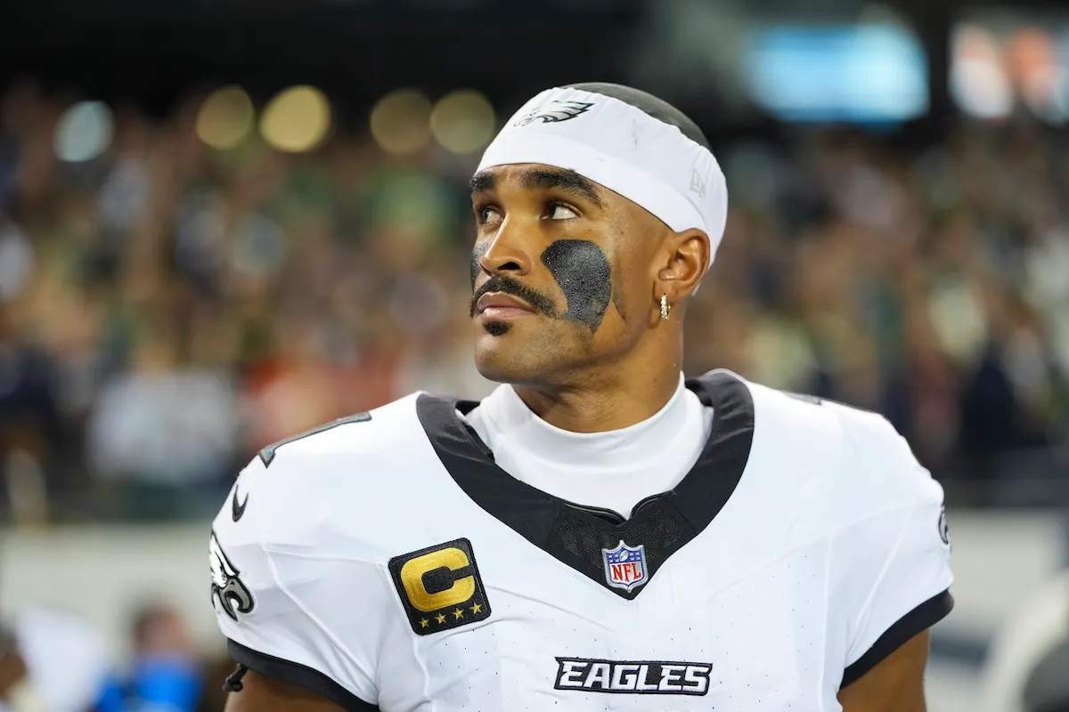 Philadelphia Eagles quarterback Jalen Hurts before game against Chicago Bears