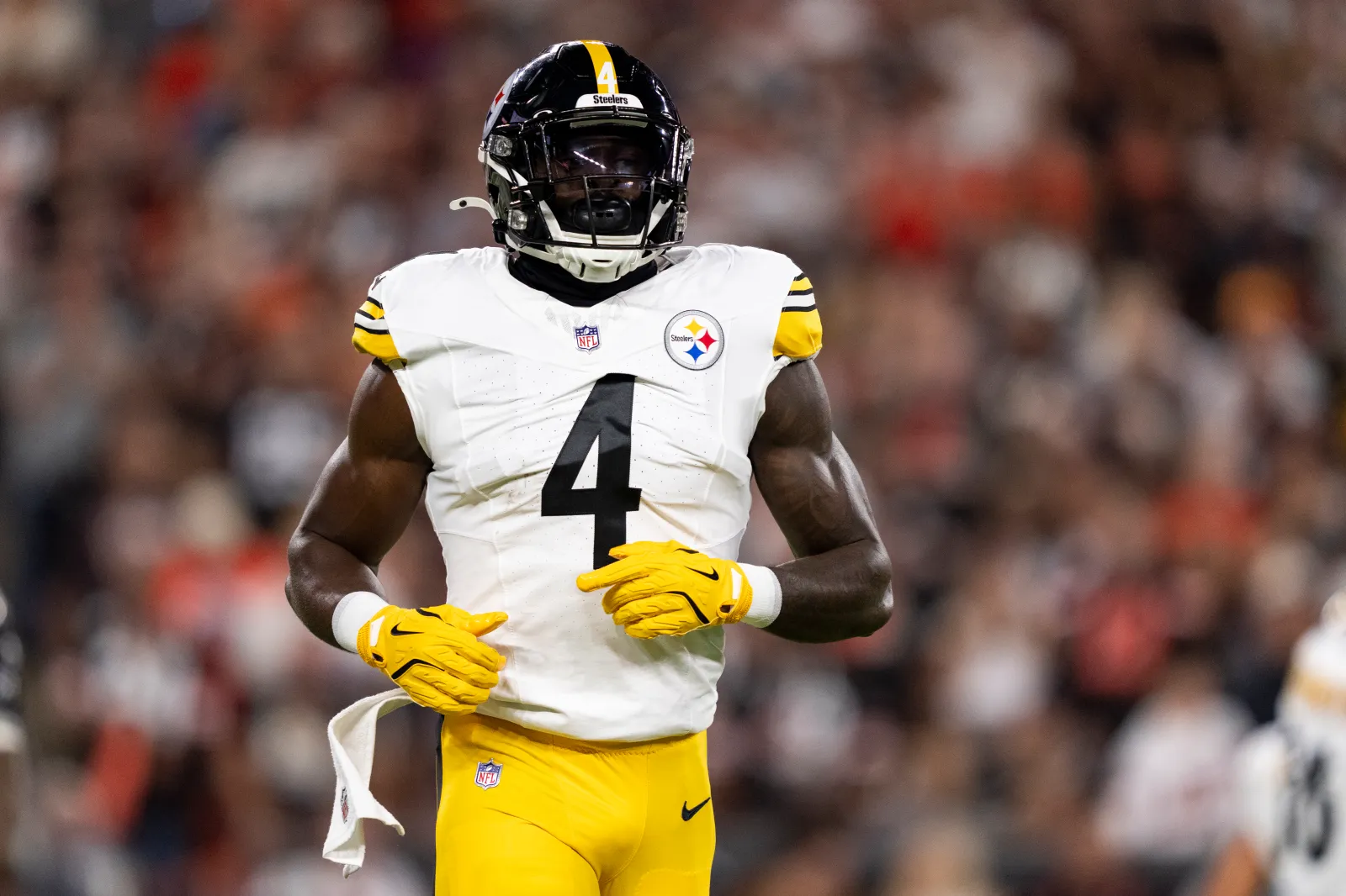 DK Metcalf #4 of the Pittsburgh Steelers.