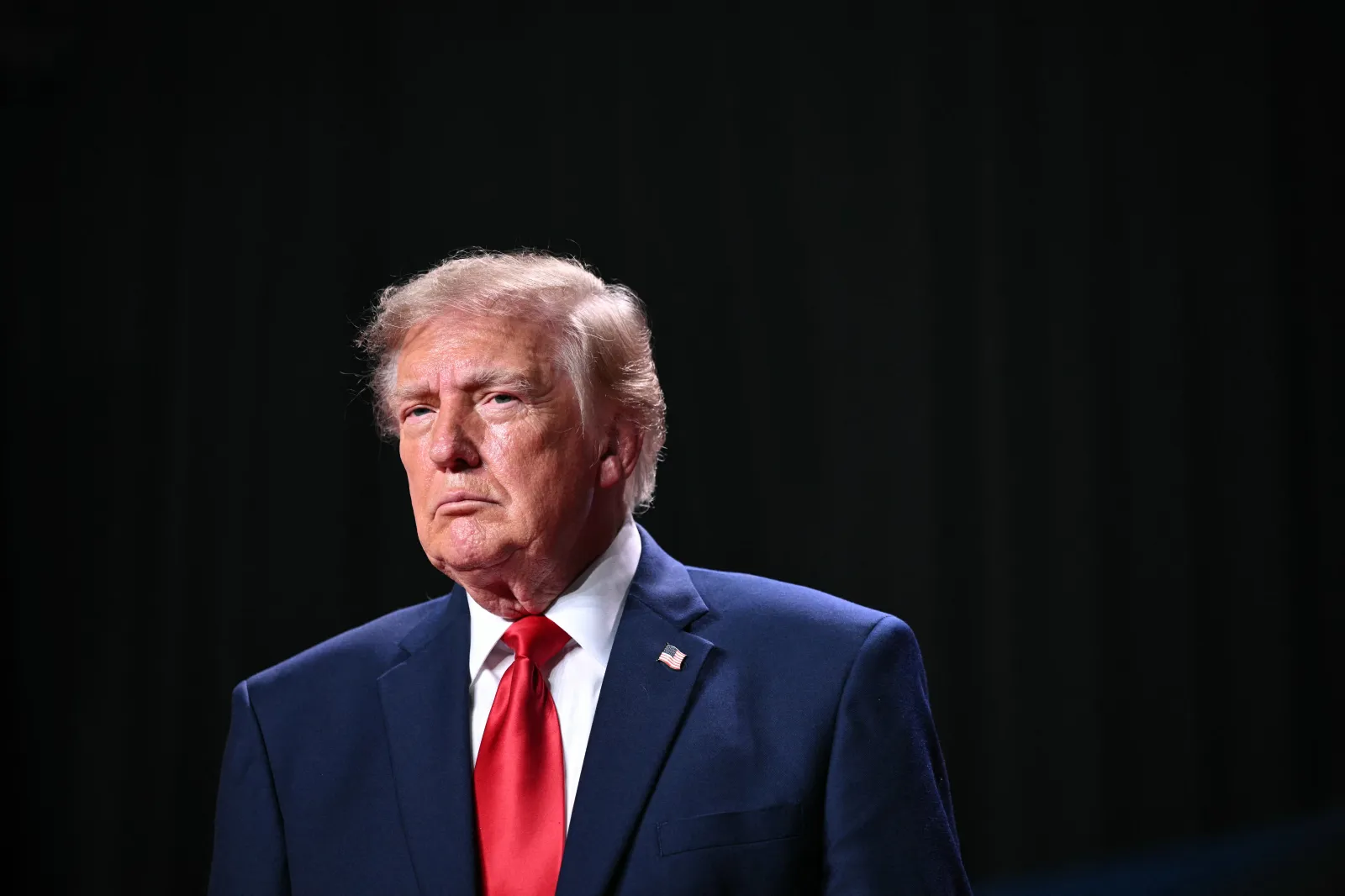 President Donald Trump speaks at a campaign rally at the Freeman Coliseum in San Antonio, Texas, on October 7, 2026.