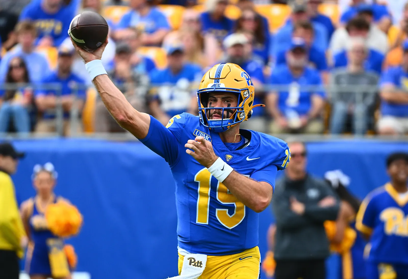 Holden Geriner #15 of the Pittsburgh Panthers.
