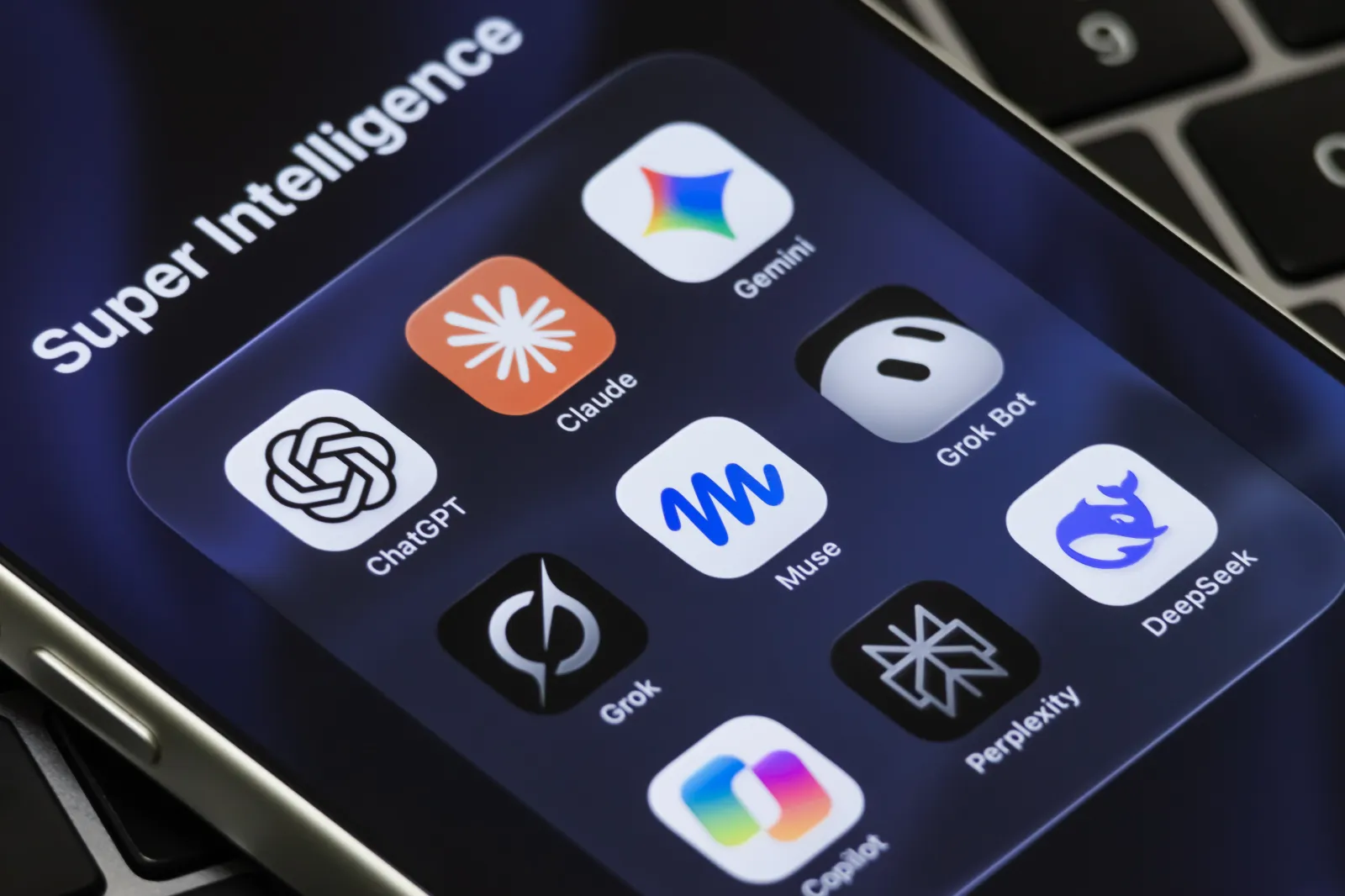 File picture shows AI apps seen on a smartphone on October 7, 2026 in Shenzhen, China.