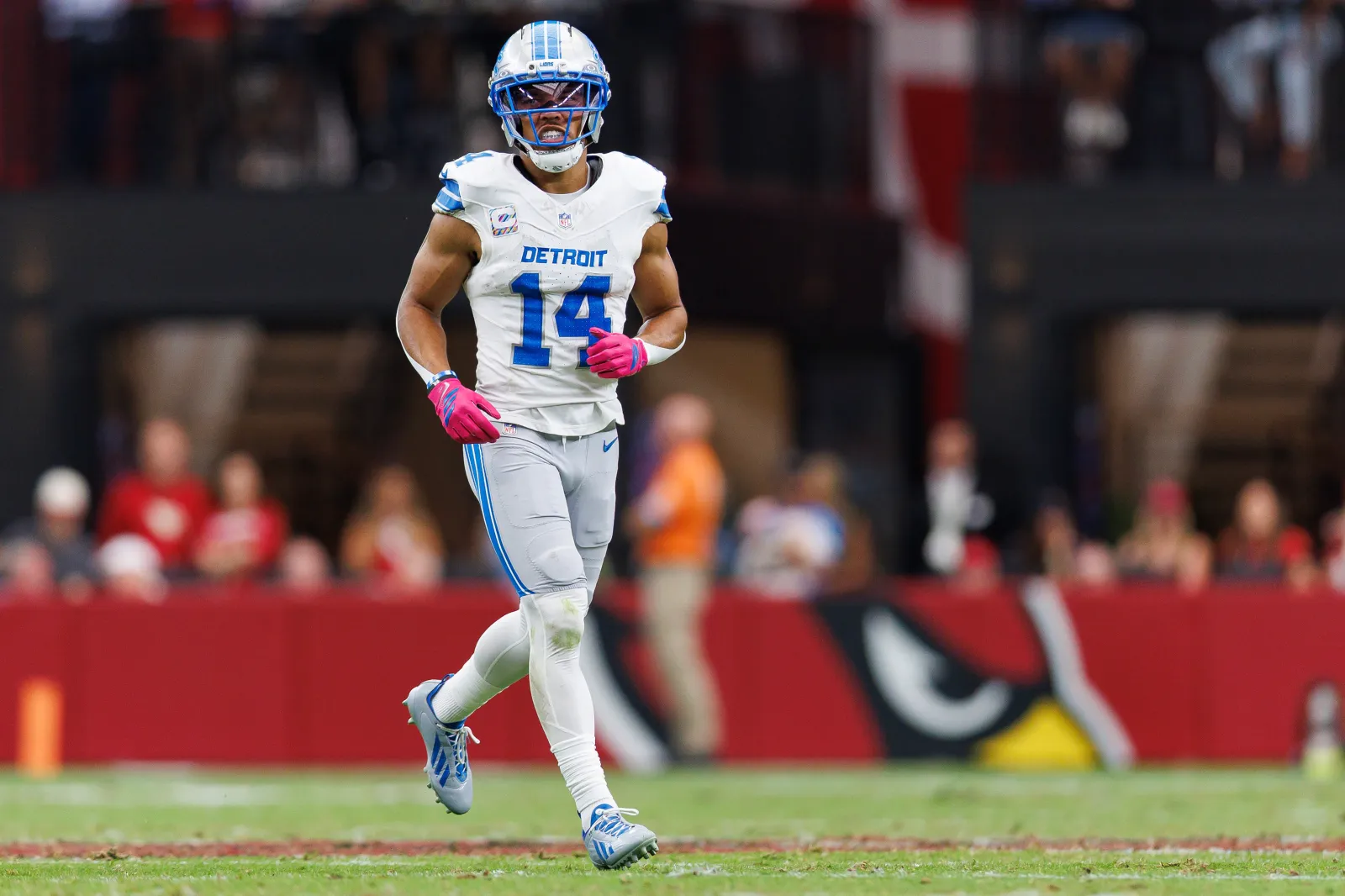 Amon-Ra St. Brown #14 of the Detroit Lions