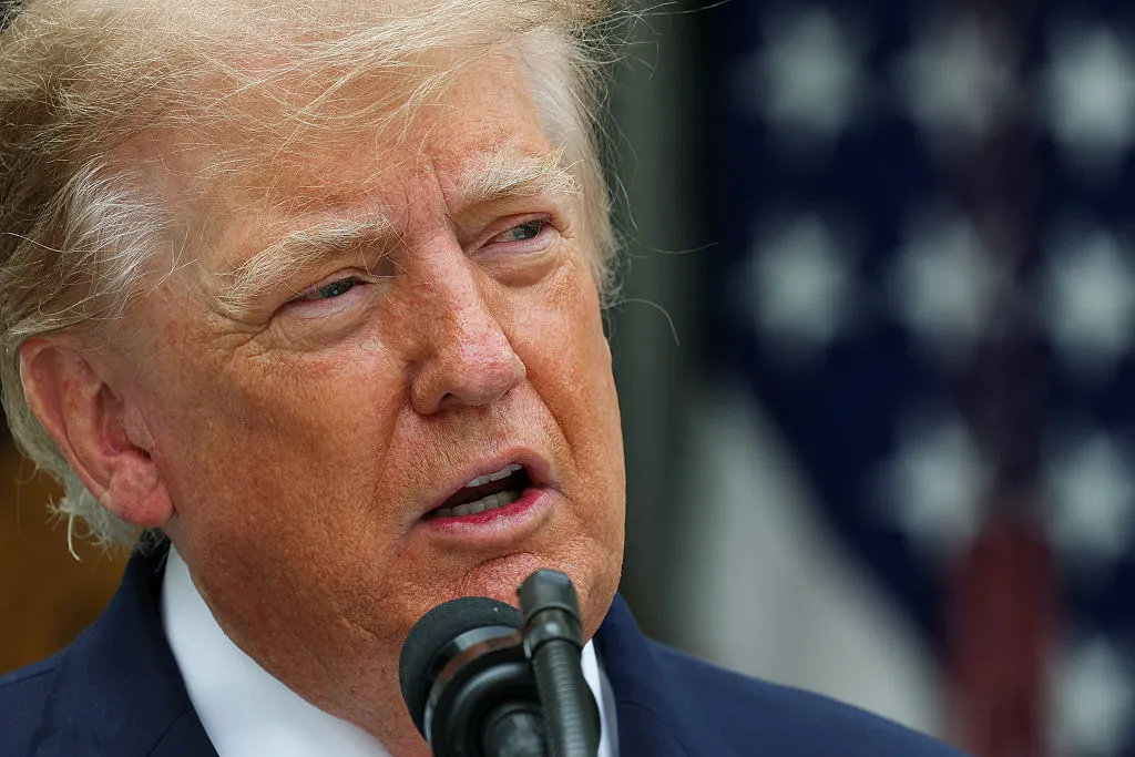 President Donald Trump speaks during an event in the Rose Garden of the White House on October 15, 2026.