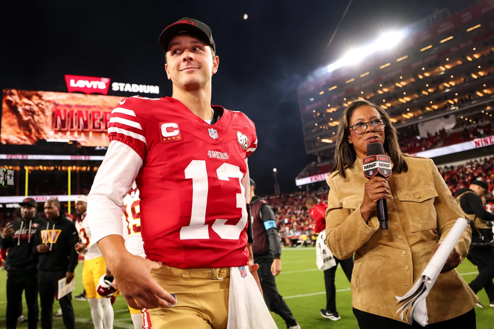 San Francisco 49ers quarterback Brock Purdy after win over Washington Commanders