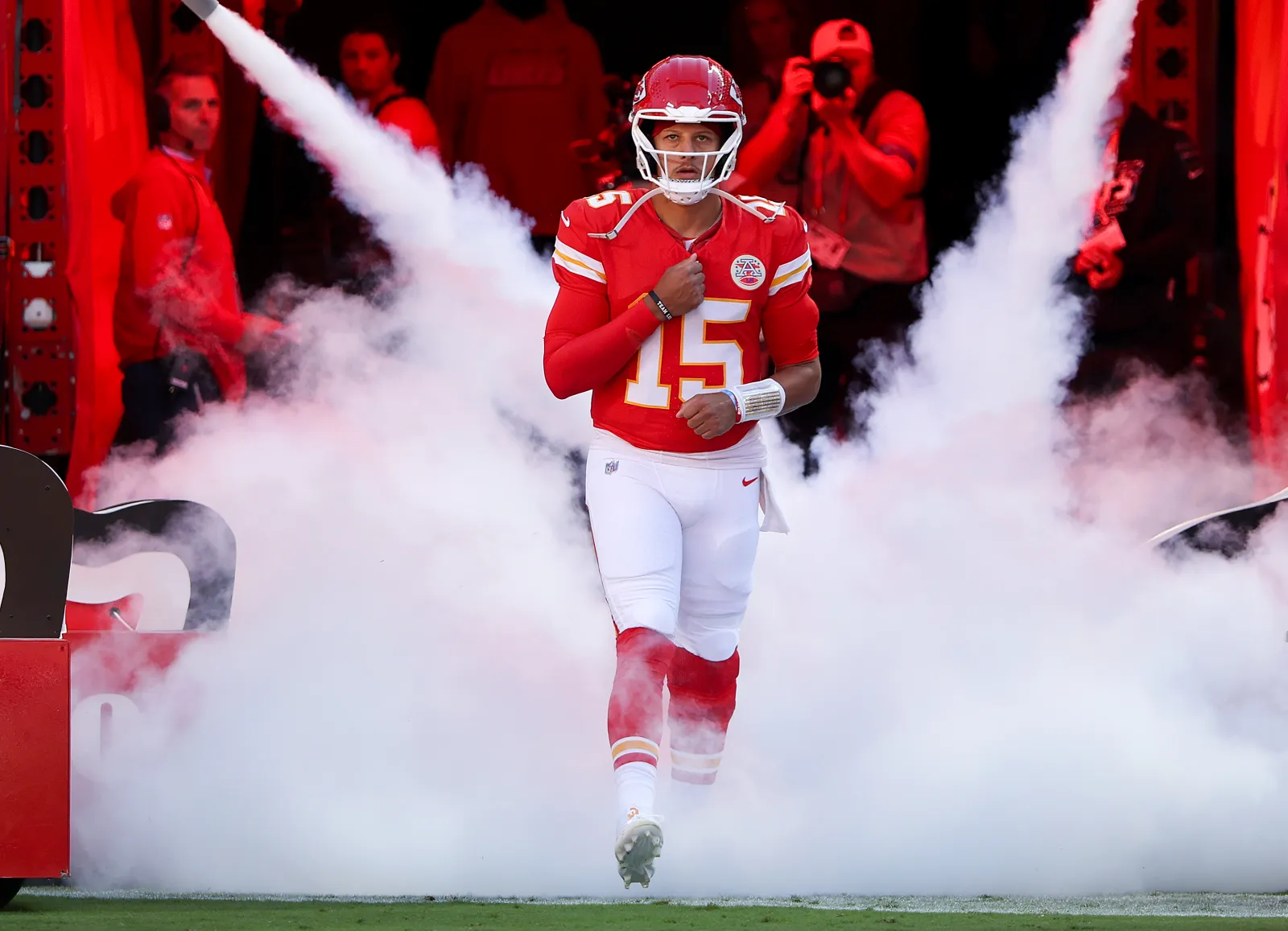 Patrick Mahomes #15 of the Kansas City Chiefs