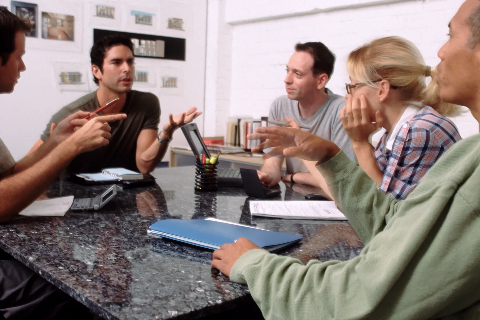 Stock image: A casual business meeting.