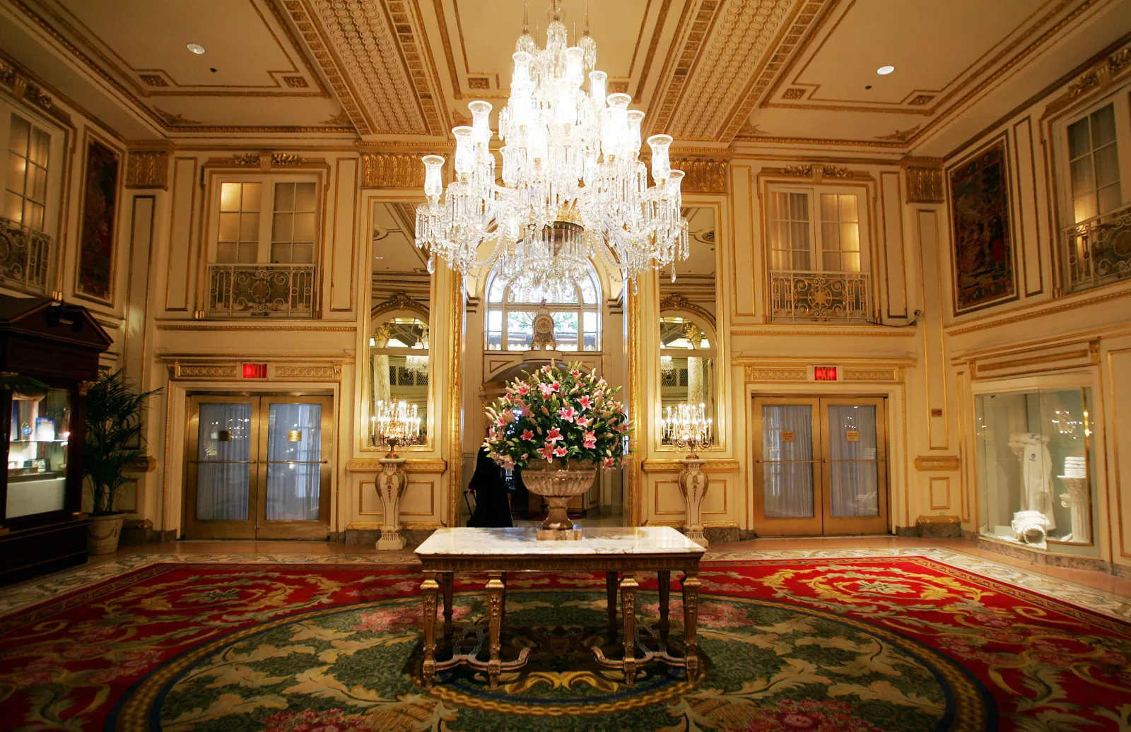 A foyer inside the Plaza Hotel is seen in March 2005 in New York City.