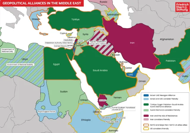 Netanyahu map shows Israel’s place among Middle East alliances - Newsweek
