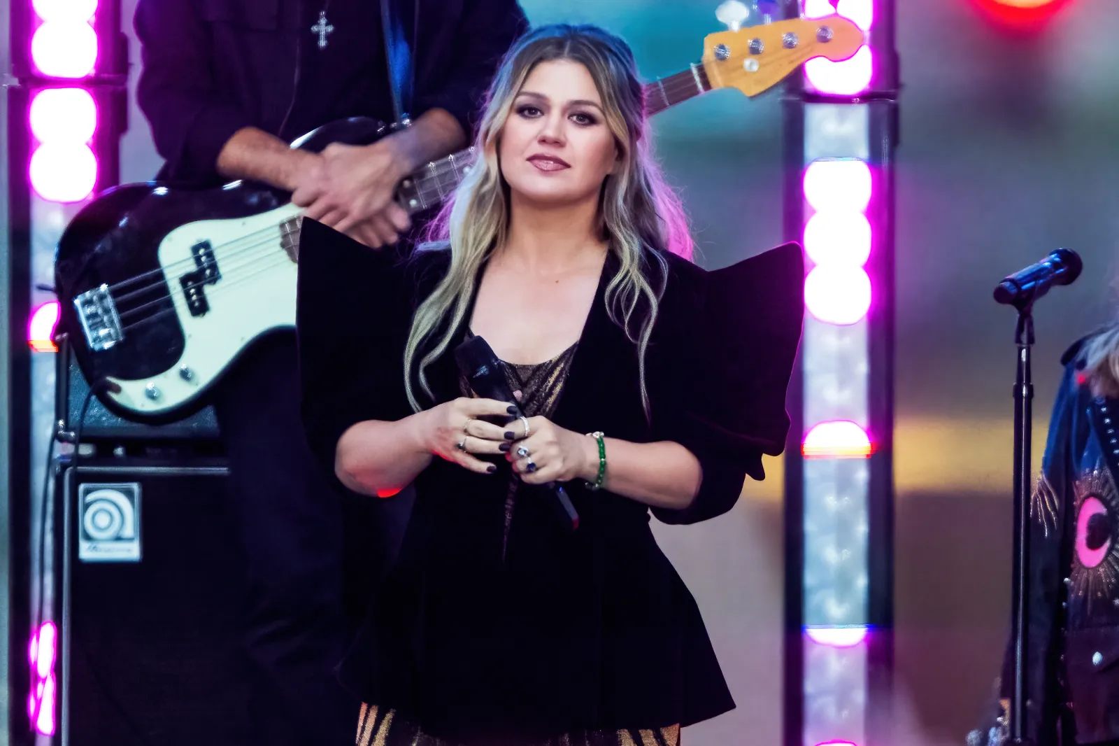 Kelly Clarkson is seen performing during NBC's "Today" show Citi Concert Series at Rockefeller Plaza on September 22, 2023, in New York City.