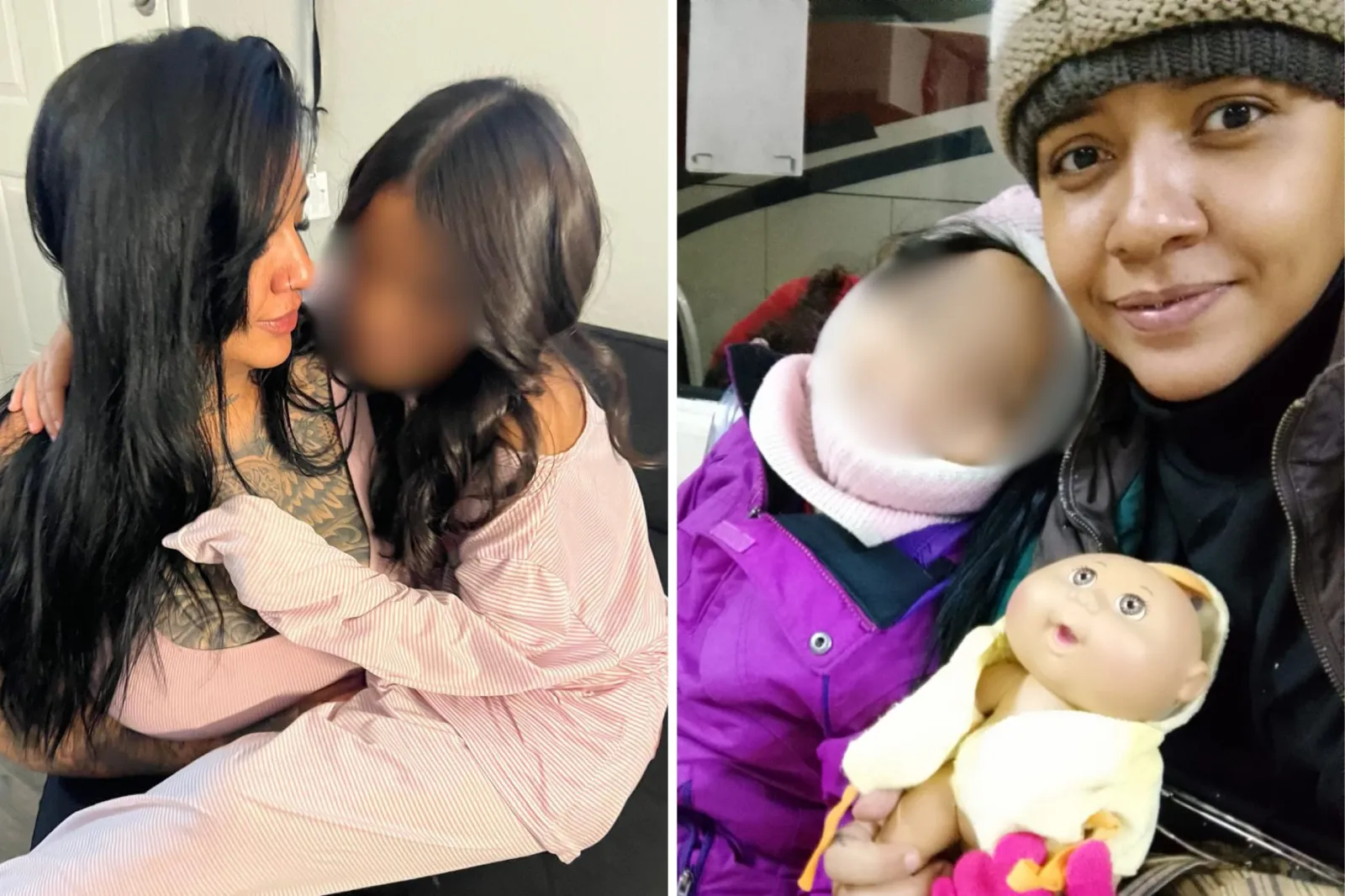 From left: Venezuelan mother Dicarla Antonela Suarez Vargas and her daughter, Aranza Sofia Castillo Suarez, are seen in undated photos.