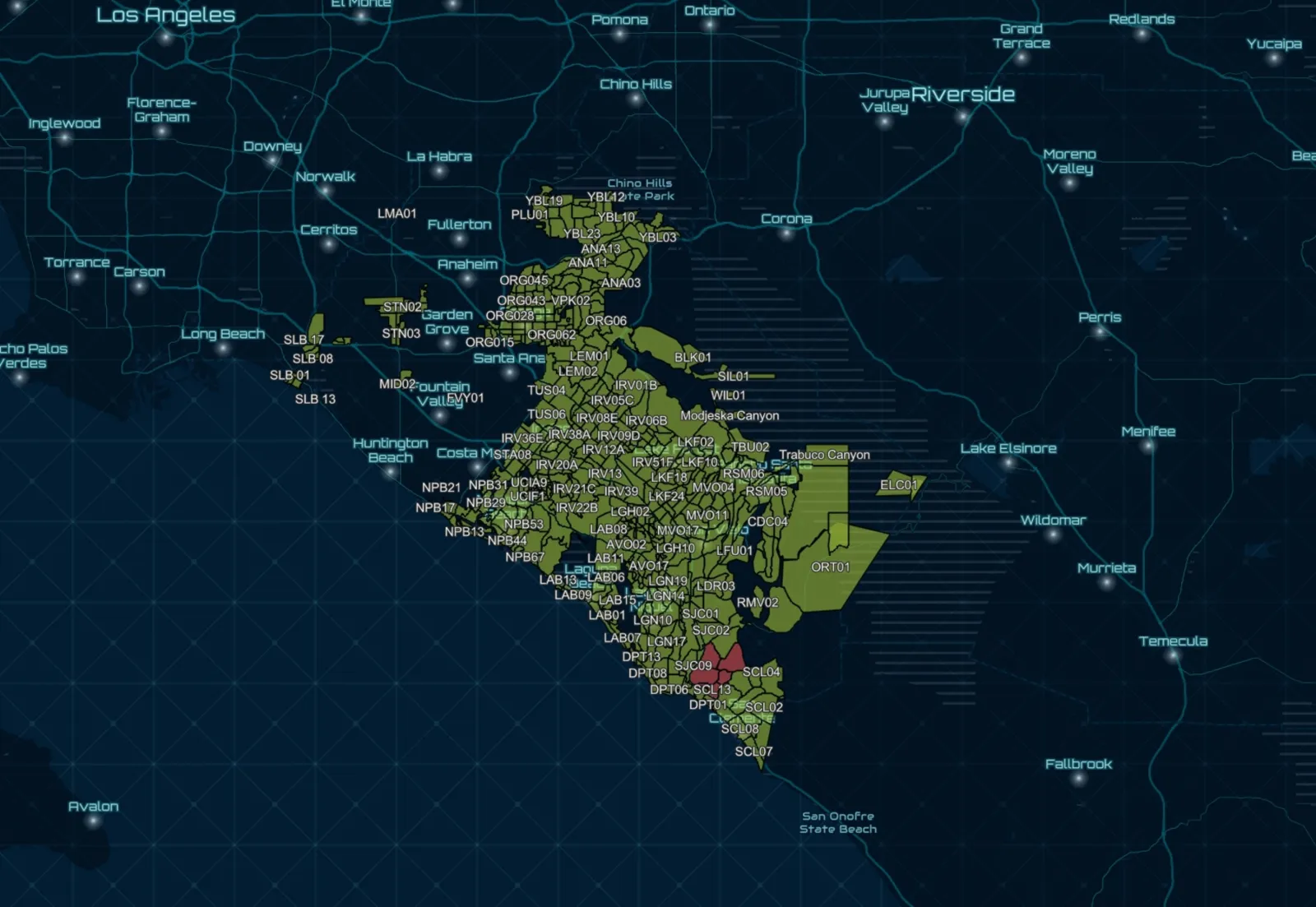 Green areas were told to remain alert and prepare to evacuate. Areas in red were instructed to leave immediately.