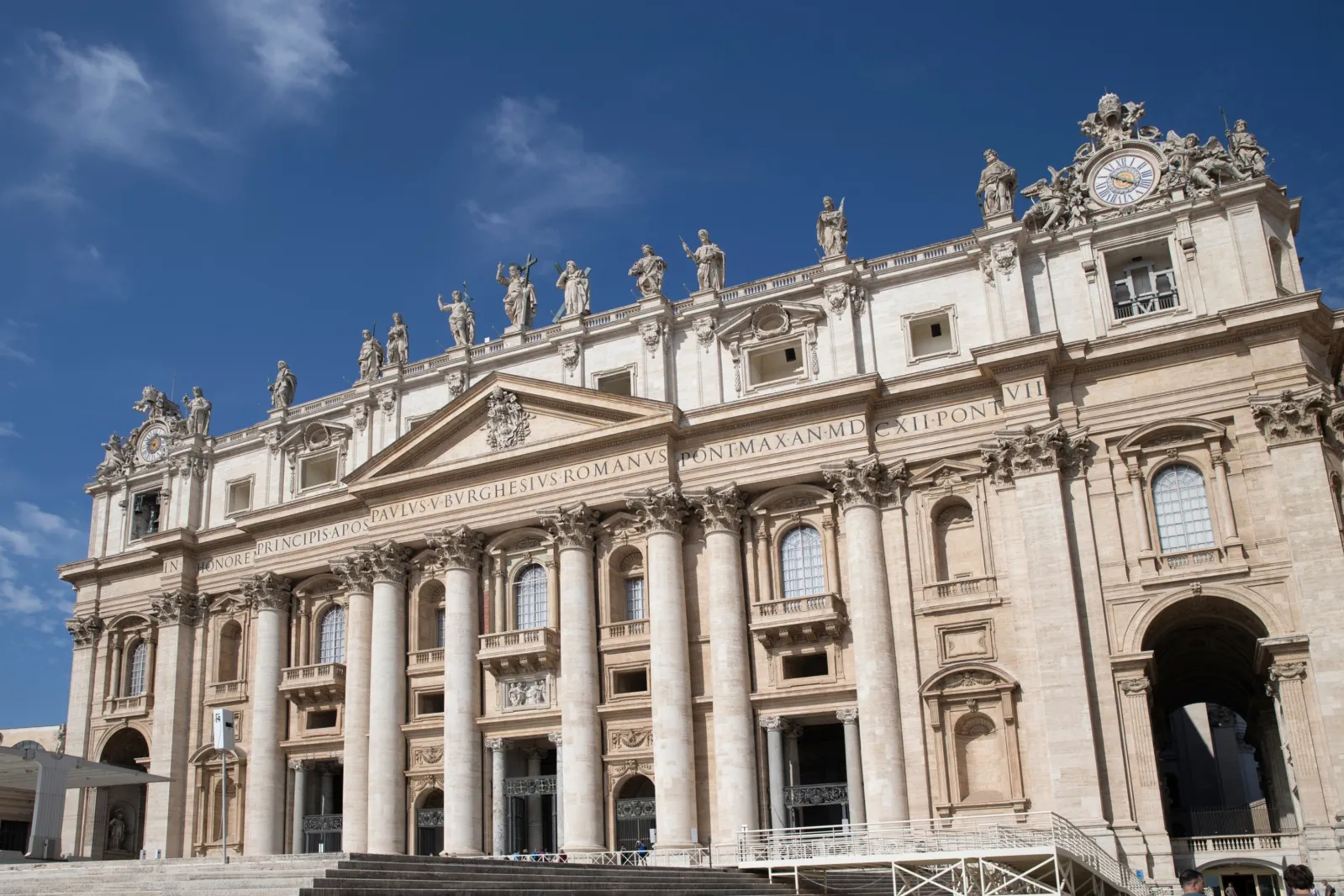 An outside view of St. Peter's Basilica on August 12, 2022, in Rome.