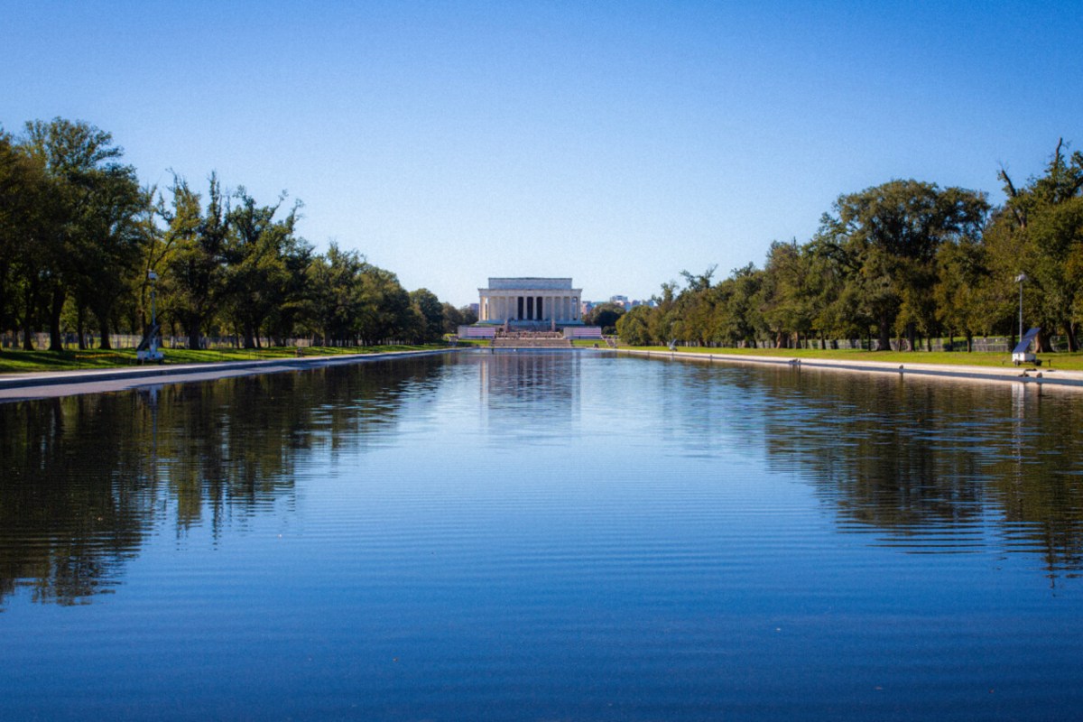 Donald Trump Unveils Renovated Reflecting Pool With Anti-Vandal Cameras