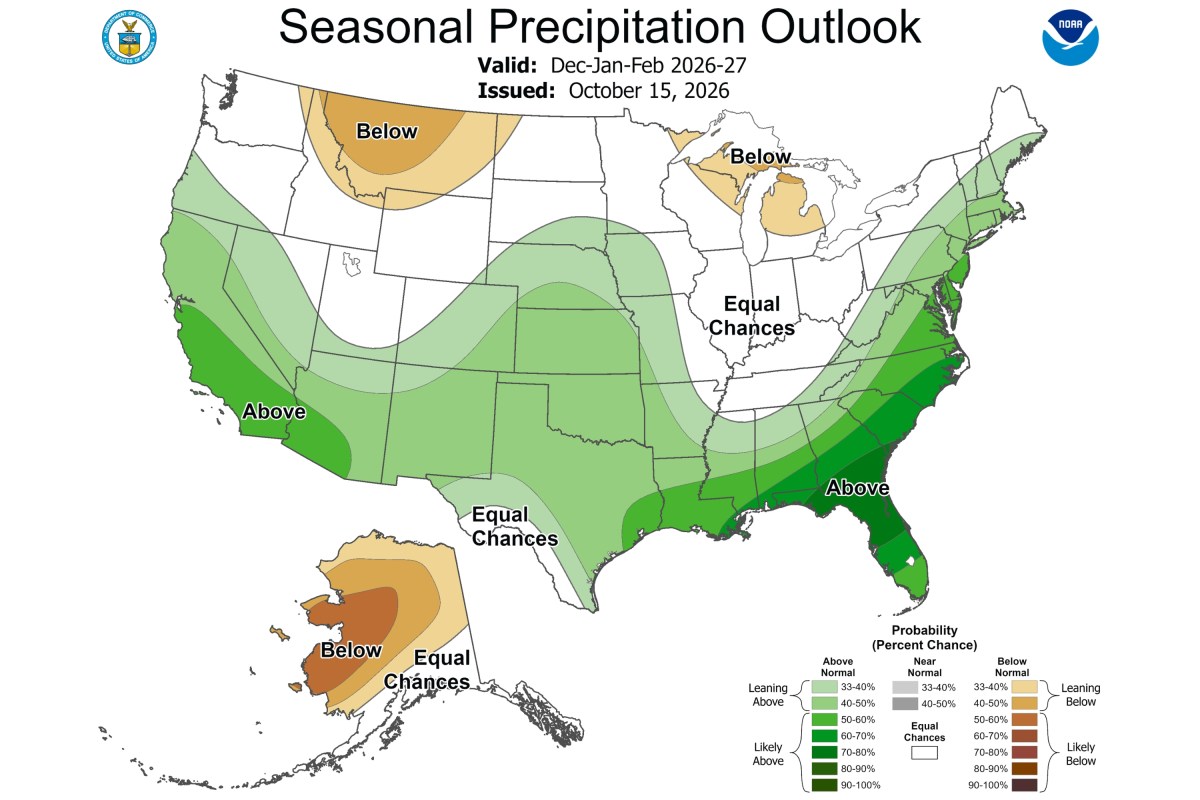 New Maps Show US Winter Outlook as El Niño Strengthens