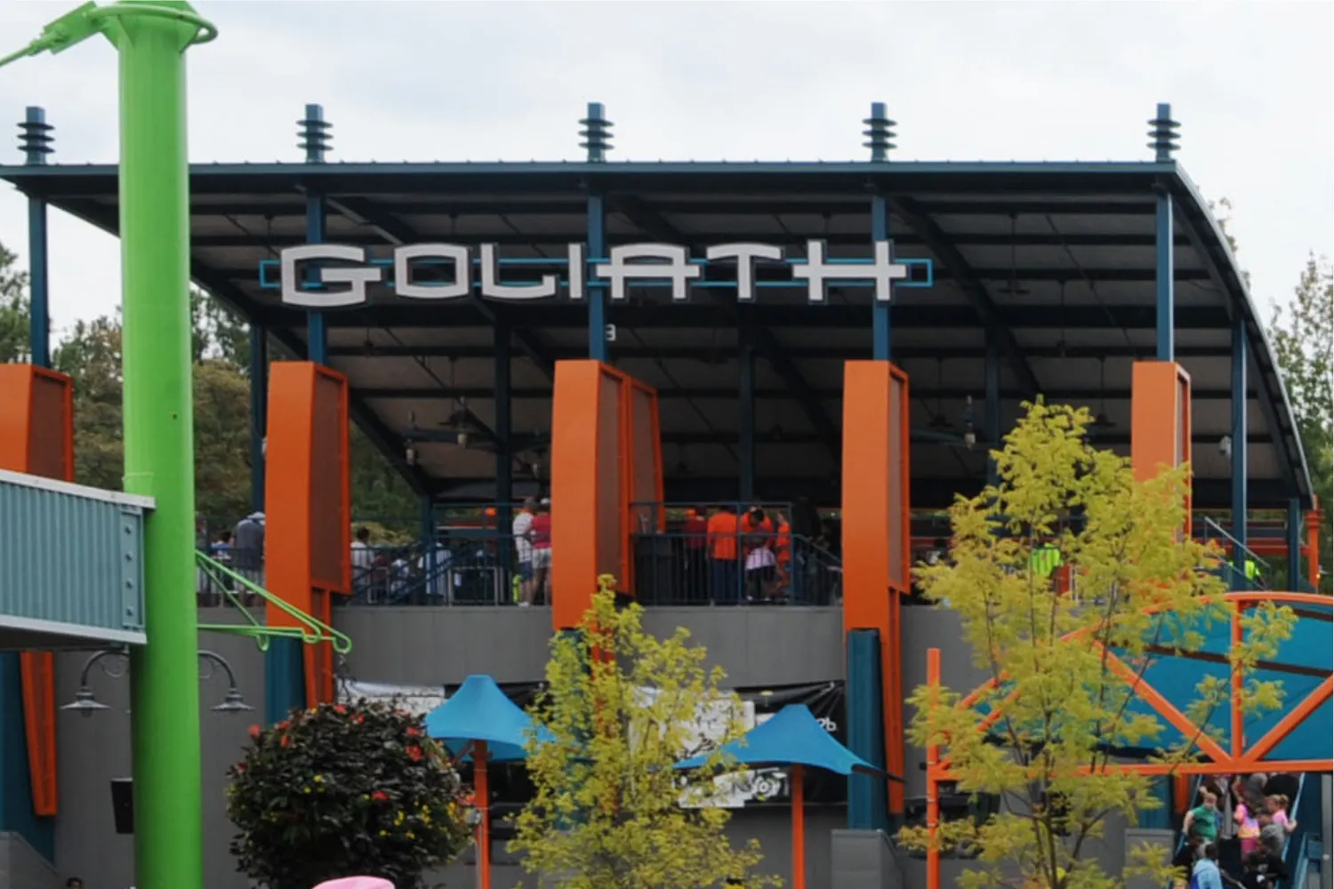A file photo of the Six Flags Georgia Goliath ride.