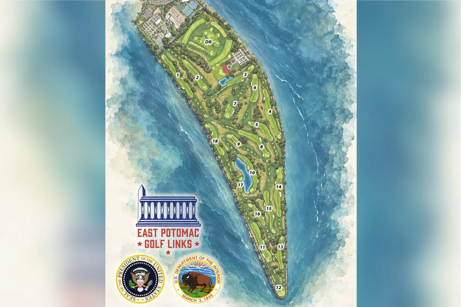 The design shared by the president and described as "initial conceptual design and ideas."