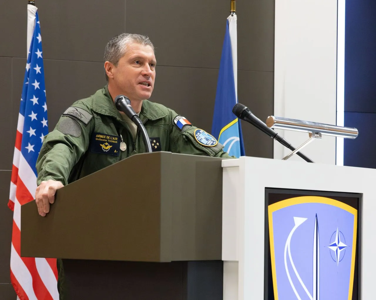 Deputy Commander of NATO’s Allied Air Command, Lieutenant General Guillaume Thomas, pictured in Ramstein.