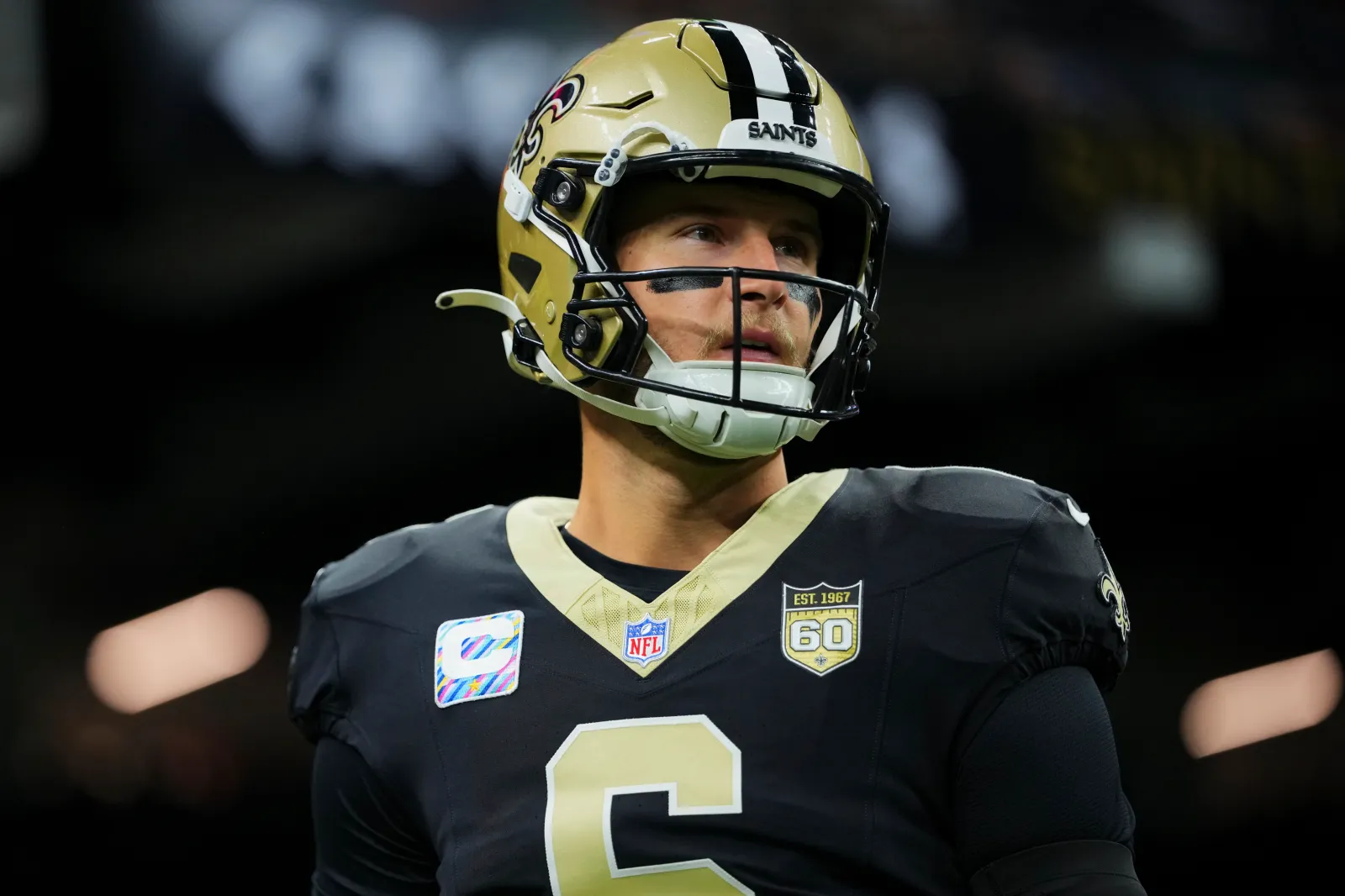 New Orleans Saints quarterback Tyler Shough